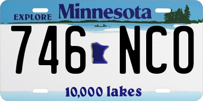 MN license plate 746NCO