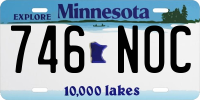 MN license plate 746NOC
