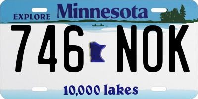 MN license plate 746NOK