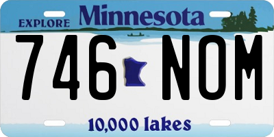 MN license plate 746NOM