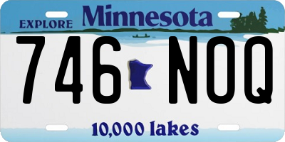 MN license plate 746NOQ