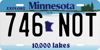 MN license plate 746NOT