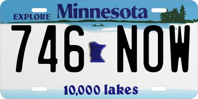 MN license plate 746NOW