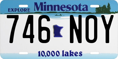MN license plate 746NOY