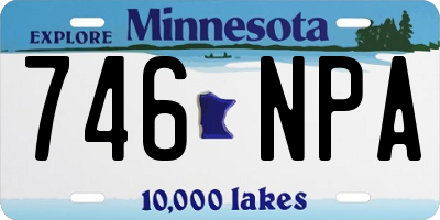 MN license plate 746NPA