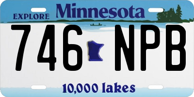 MN license plate 746NPB