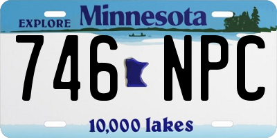 MN license plate 746NPC