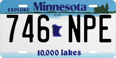 MN license plate 746NPE