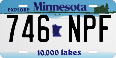 MN license plate 746NPF