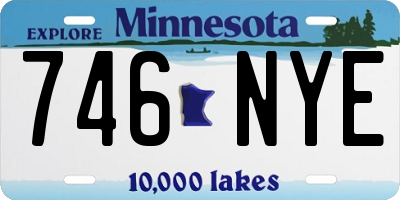 MN license plate 746NYE
