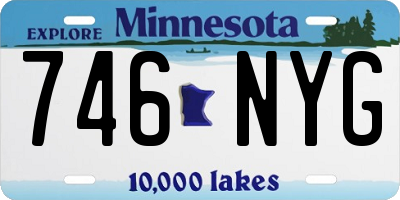 MN license plate 746NYG