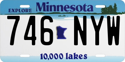 MN license plate 746NYW