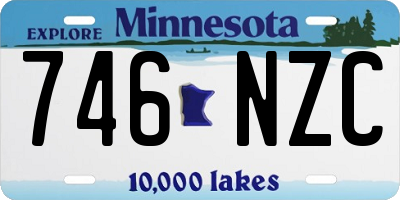MN license plate 746NZC