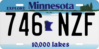 MN license plate 746NZF