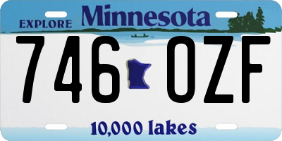 MN license plate 746OZF