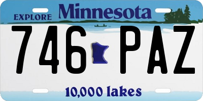 MN license plate 746PAZ