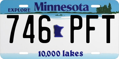 MN license plate 746PFT