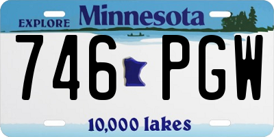 MN license plate 746PGW