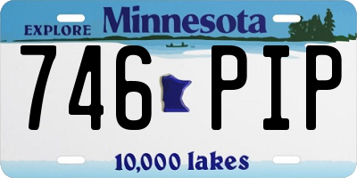 MN license plate 746PIP