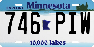 MN license plate 746PIW