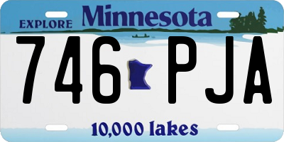 MN license plate 746PJA