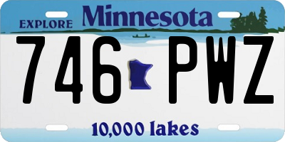 MN license plate 746PWZ