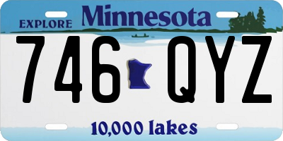 MN license plate 746QYZ