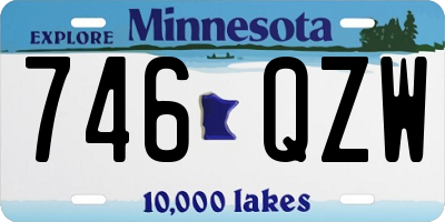 MN license plate 746QZW