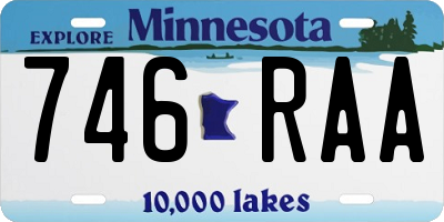 MN license plate 746RAA