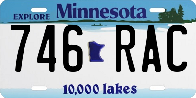 MN license plate 746RAC