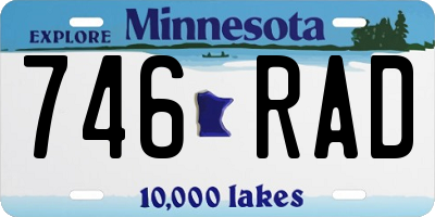 MN license plate 746RAD