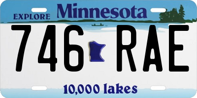 MN license plate 746RAE