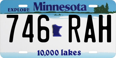 MN license plate 746RAH