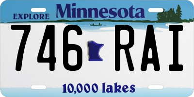 MN license plate 746RAI