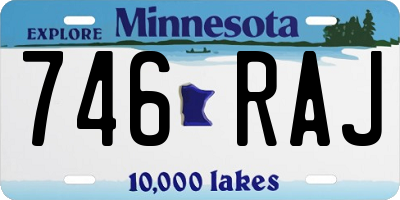 MN license plate 746RAJ
