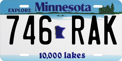 MN license plate 746RAK