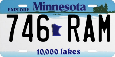 MN license plate 746RAM