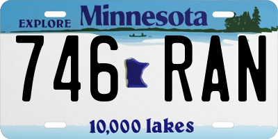 MN license plate 746RAN