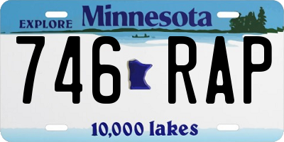 MN license plate 746RAP