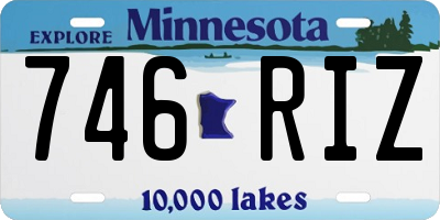 MN license plate 746RIZ