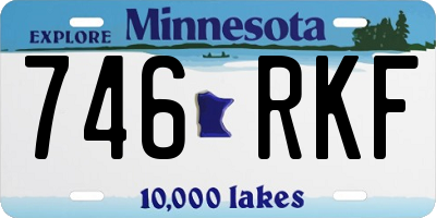 MN license plate 746RKF