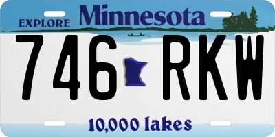MN license plate 746RKW