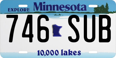 MN license plate 746SUB