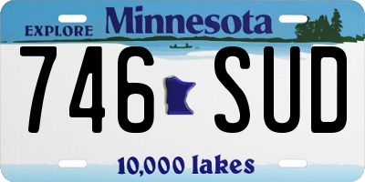 MN license plate 746SUD