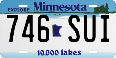 MN license plate 746SUI