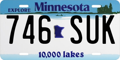 MN license plate 746SUK