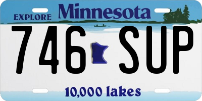 MN license plate 746SUP