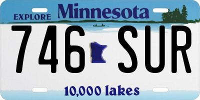 MN license plate 746SUR