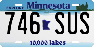 MN license plate 746SUS