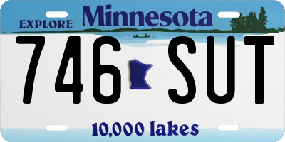 MN license plate 746SUT